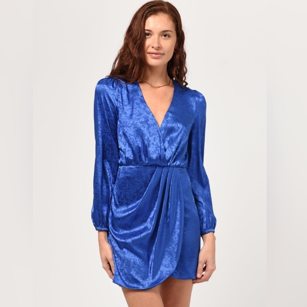 Adelyn Rae - Cocktail V-Neck Wrap Mini Dress